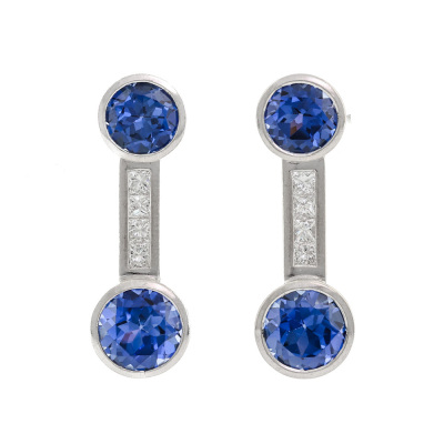 5.00ct Sapphire & Diamond Earrings