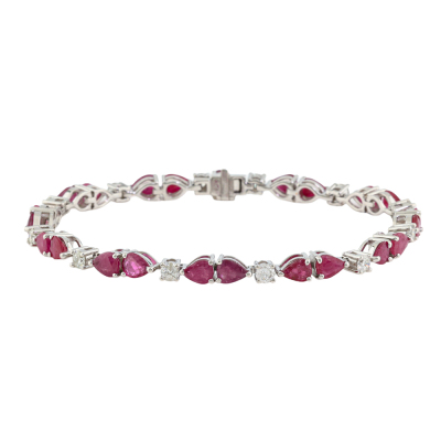7.71ct Ruby & Diamond Bracelet