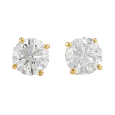 2.01ct Diamond Stud Earrings GIA D VS2 & E VS1