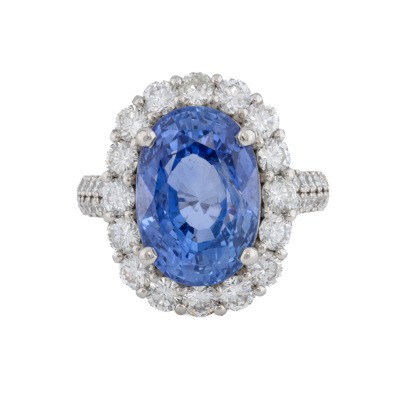 12.29ct Unheated Sri Lankan Sapphire Ring