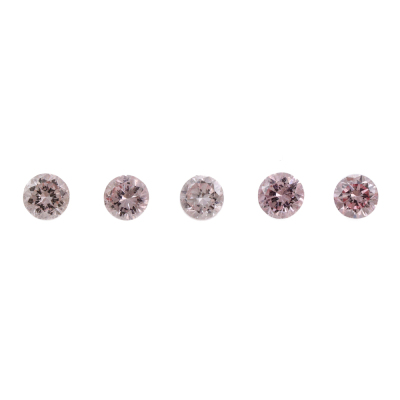 Parcel of 5 Argyle Origin Pink Diamonds GSL
