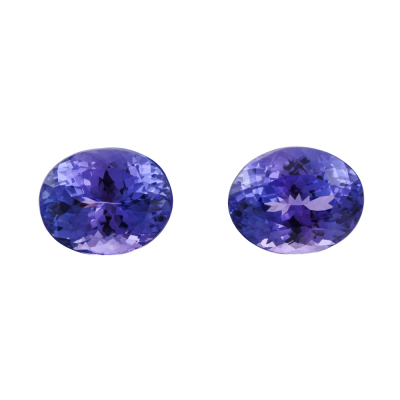 9.40ct Loose Pair of Oval Shape Tanzanite