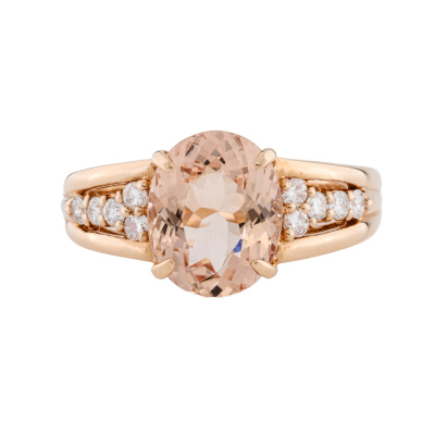 2.55ct Morganite & Diamond Ring