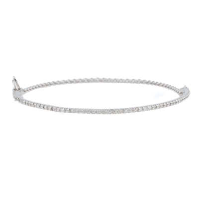 0.52ct Diamond, Half Bangle, Half Chain Bracelet