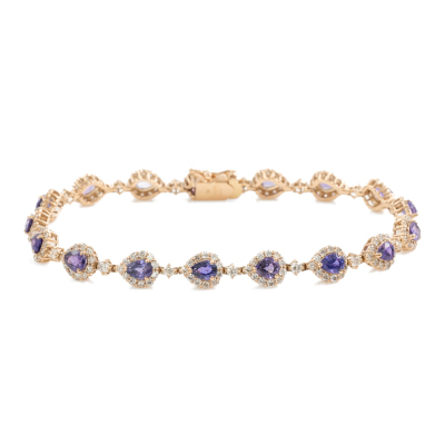 5.29ct Sapphire & 2.44ct Diamond Bracelet