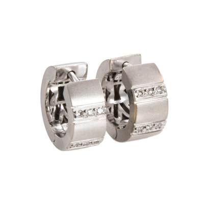 Diamond Huggie Earrings 18ct Gold