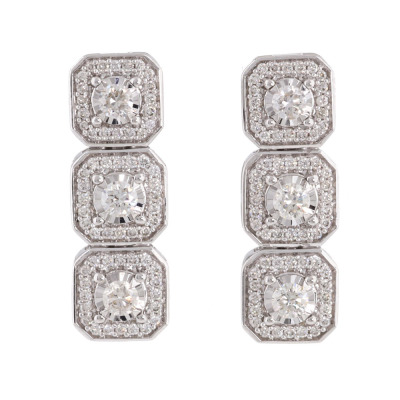 1.02ct Diamond Dress Earrings