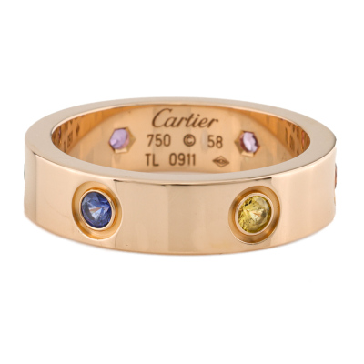 Cartier Love Ring, Multi-colour Gemstone