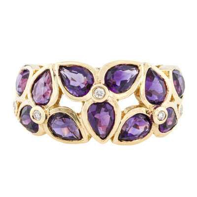 3.75ct Amethyst & Diamond Ring
