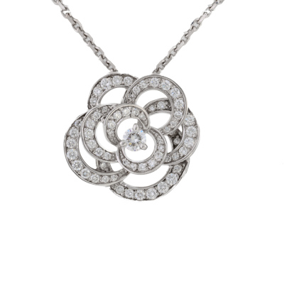 Chanel Fil De Camelia Diamond Necklace