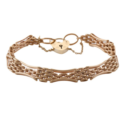 9ct Gold Gate Link Bracelet 16.8g