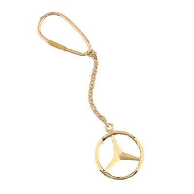 Mercedes Benz Logo Keychain 18ct Gold 13.0g
