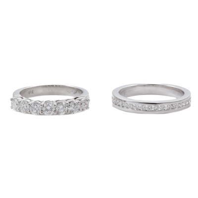 Set of Two Diamond Eternity Rings