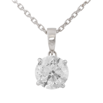 2.00ct Diamond Solitaire Pendant GSL E Colour