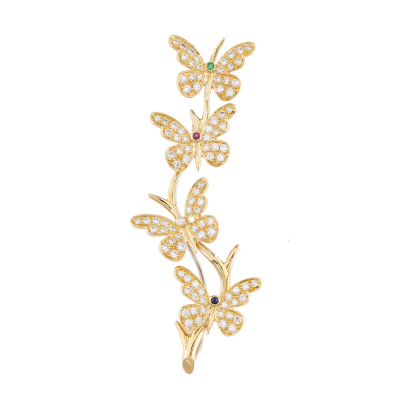 1.34ct Diamond Butterfly Brooch