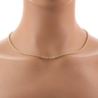 Matching Gold Chain Necklace & Bracelet Set