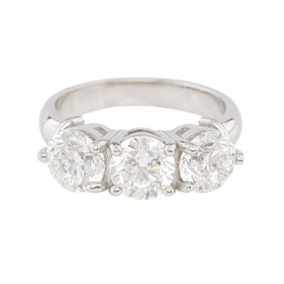 3.00ct Diamond Trilogy Ring GIA G-H VVS1, VVS2