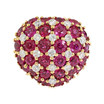 4.50ct Ruby & Diamond Gold Ring