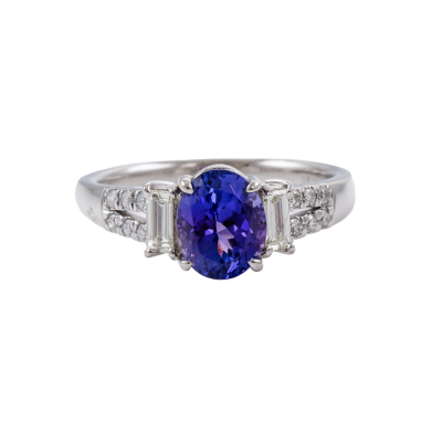 1.83ct Tanzanite & Diamond Ring