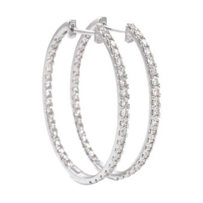 2.02ct Diamond Inside-out Hoop Earrings