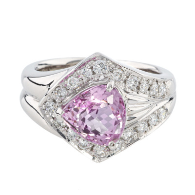 2.03ct Imperial Topaz & Diamond Ring