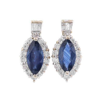 2.43ct Sapphire & Diamond Earrings