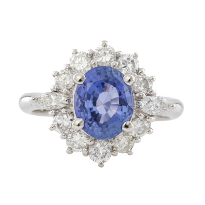 1.93ct unheated Sri Lankan Sapphire Ring GIA