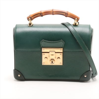 Gucci Padlock Bamboo Top Handle Bag