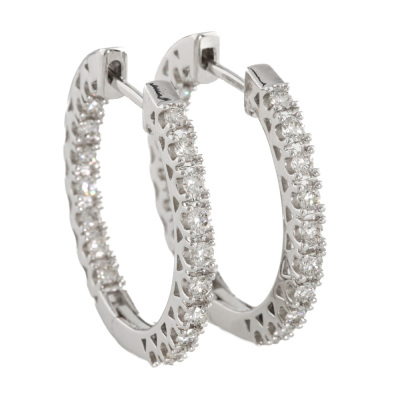 1.03ct Diamond Inside-Out Hoop Earrings