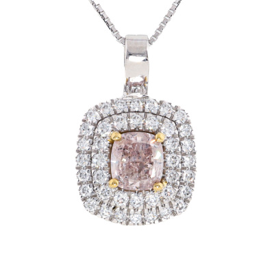 1.03ct Fancy Brown-Pink Diamond Pendant GIA