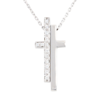 Gucci Separate Cross Diamond Pendant