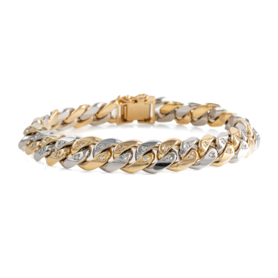 Diamond Chain Bracelet Platinum & 18ct Gold 105.2g