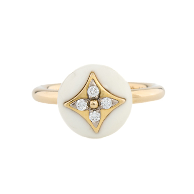 Louis Vuitton Colour Blossom Ring, White Agate