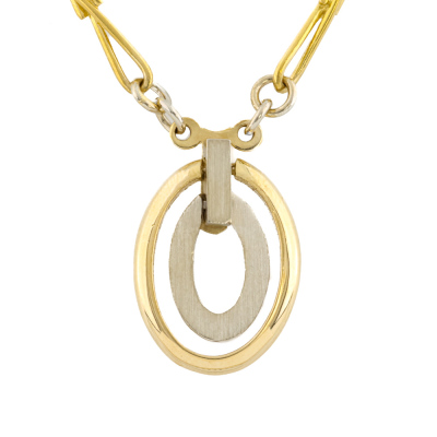 18ct Two Tone Gold Pendant 15.9g