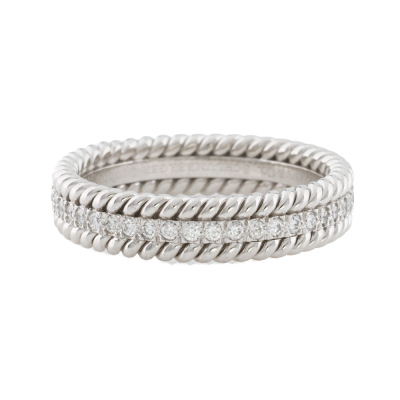 Tiffany Schlumberger Rope Two-Row Ring