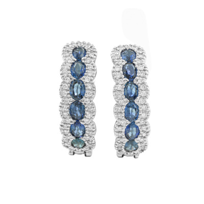 1.79ct Sapphire & Diamond Earrings