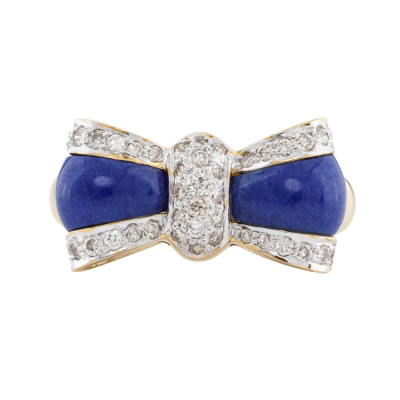 Lapis Lazuli & Diamond Ring