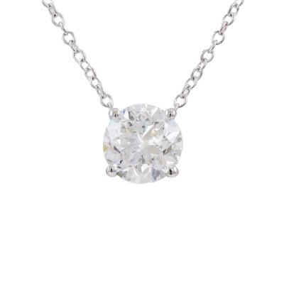 1.00ct Diamond Solitaire Pendant GIA E P1