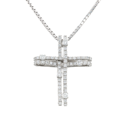 1.07ct Diamond Cross Gold Pendant 15g