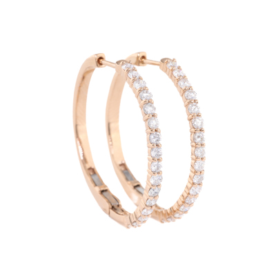 1.00ct Diamond Hoop Earrings