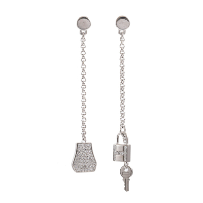 Hermes Kelly Clochette Diamond Earrings