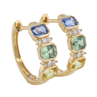 1.75ct Sapphire and Diamond Earrings