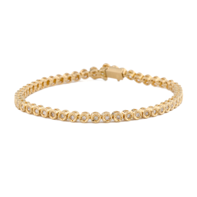 1.06ct Diamond Tennis Bracelet 18ct Yellow Gold