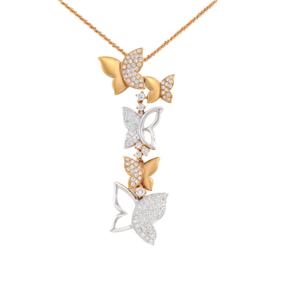 1.17ct Diamond Butterfly Design Pendant