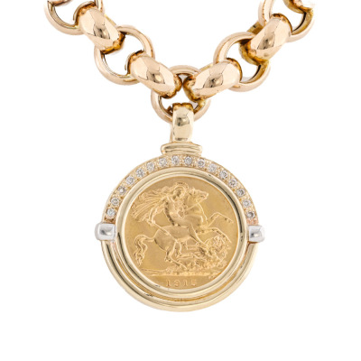22ct Sovereign Gold Coin Pendant