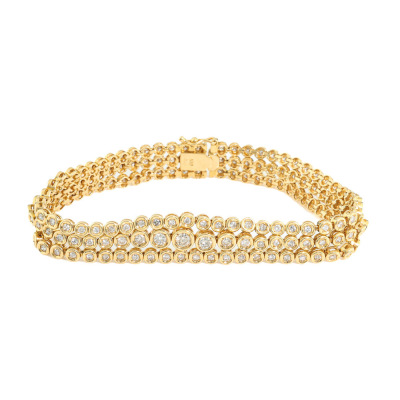 3.00ct Diamond 3 Row Tennis Bracelet