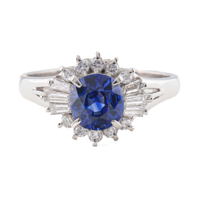 1.22ct Sapphire & Diamond Ring