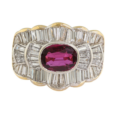 1.10ct Ruby & 2.00ct Diamond Ring