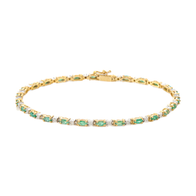 2.40ct Emerald & Diamond Bracelet