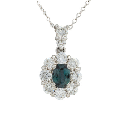 0.38ct Alexandrite & Diamond Pendant